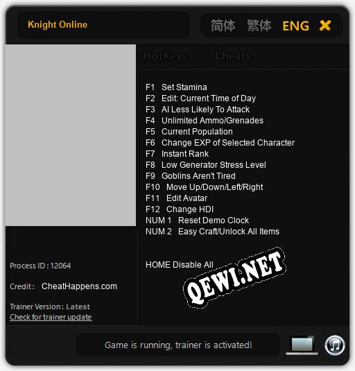 Knight Online: Читы, Трейнер +14 [CheatHappens.com]