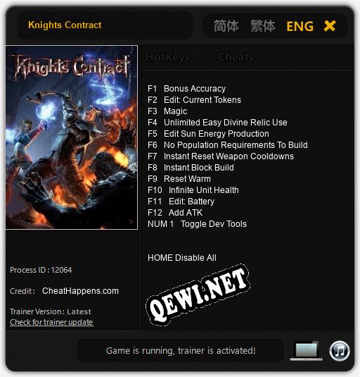 Knights Contract: ТРЕЙНЕР И ЧИТЫ (V1.0.21)