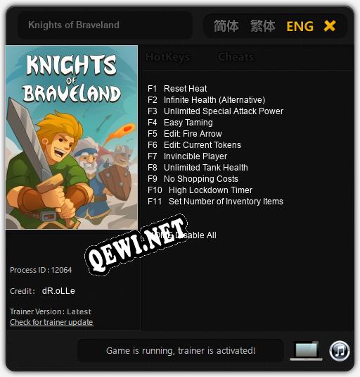 Knights of Braveland: ТРЕЙНЕР И ЧИТЫ (V1.0.72)