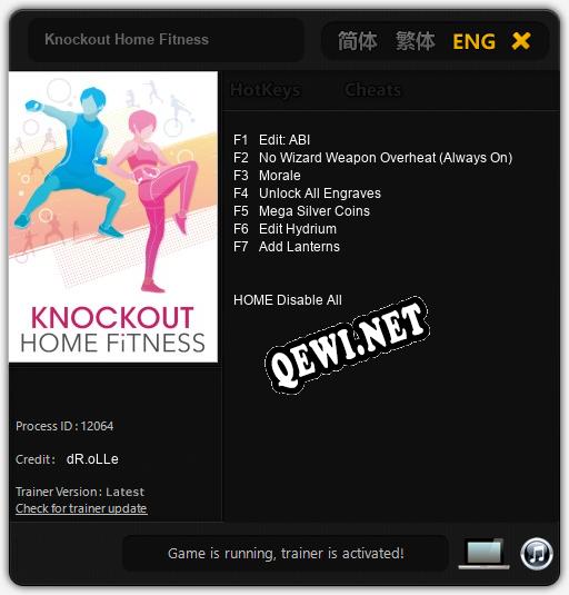 Трейнер для Knockout Home Fitness [v1.0.6]