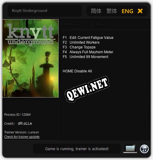 Knytt Underground: Трейнер +5 [v1.1]