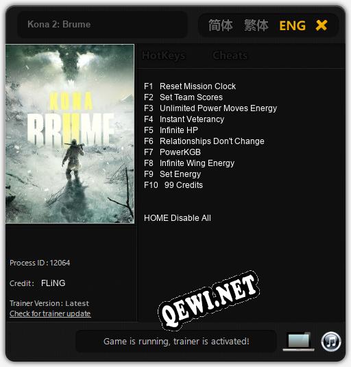 Kona 2: Brume: ТРЕЙНЕР И ЧИТЫ (V1.0.95)