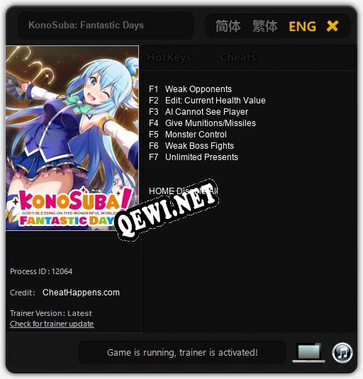 Трейнер для KonoSuba: Fantastic Days [v1.0.3]