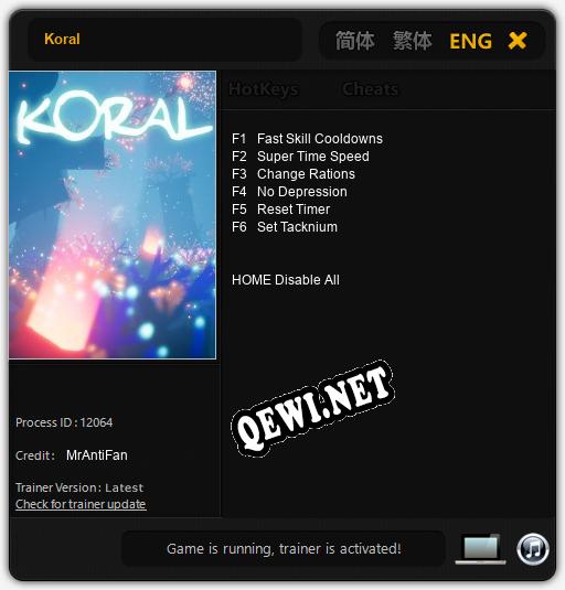 Koral: Читы, Трейнер +6 [MrAntiFan]