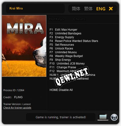 Krai Mira: Трейнер +14 [v1.2]