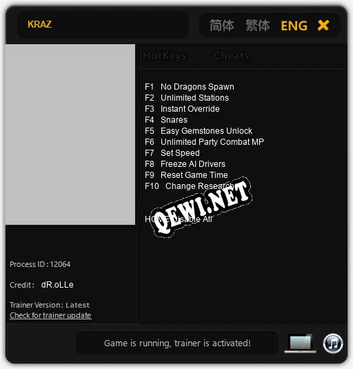 KRAZ: Трейнер +10 [v1.6]