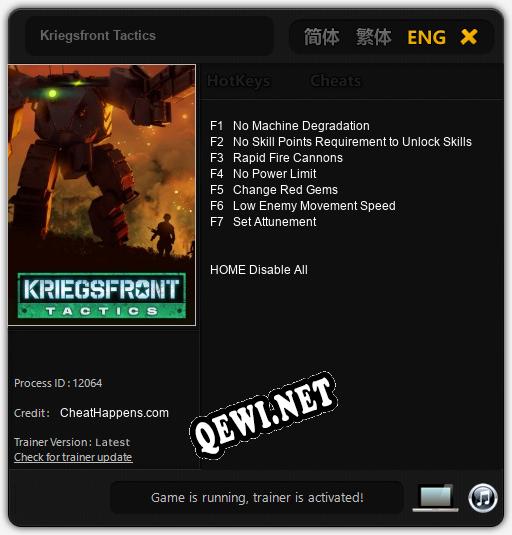 Kriegsfront Tactics: ТРЕЙНЕР И ЧИТЫ (V1.0.14)