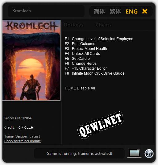 Трейнер для Kromlech [v1.0.9]