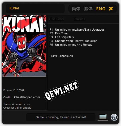 KUNAI: Читы, Трейнер +5 [CheatHappens.com]