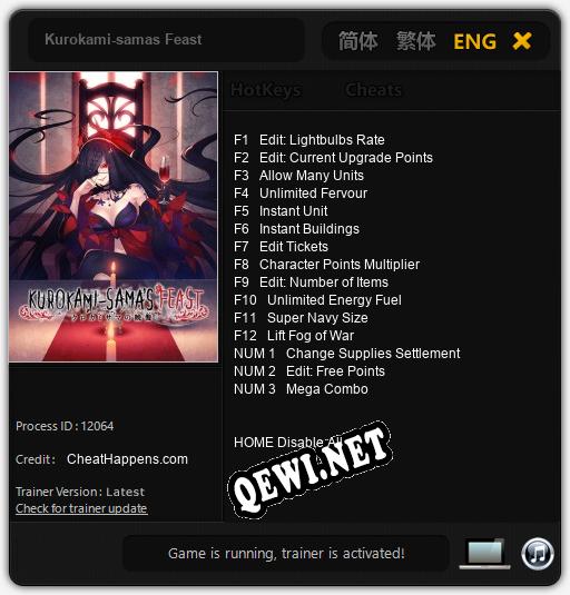Kurokami-samas Feast: Читы, Трейнер +15 [CheatHappens.com]