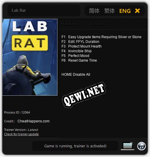 Lab Rat: Трейнер +6 [v1.7]