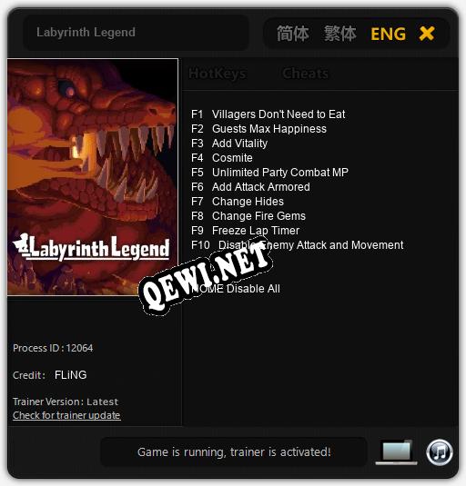 Labyrinth Legend: Трейнер +10 [v1.8]