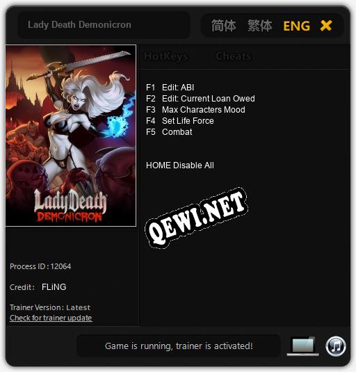 Lady Death Demonicron: Трейнер +5 [v1.6]