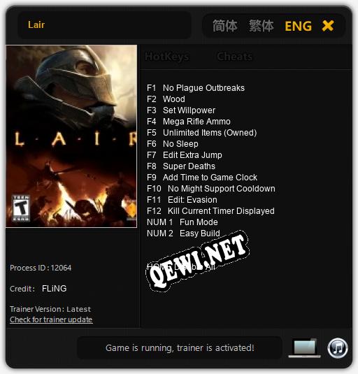 Lair: Трейнер +14 [v1.8]