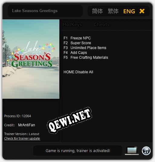 Lake Seasons Greetings: ТРЕЙНЕР И ЧИТЫ (V1.0.28)