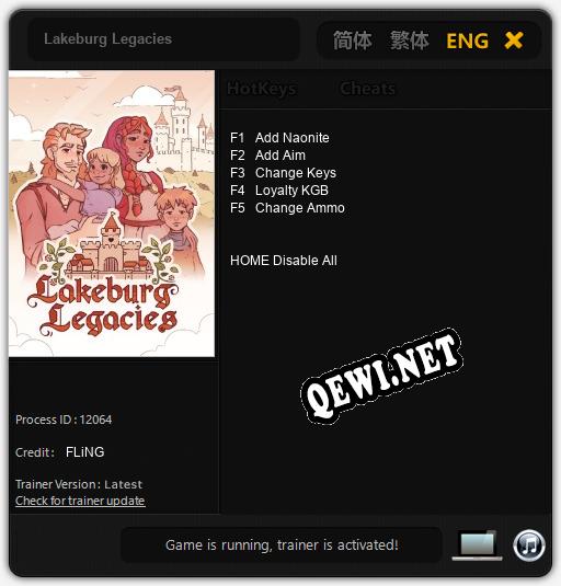 Lakeburg Legacies: Трейнер +5 [v1.1]