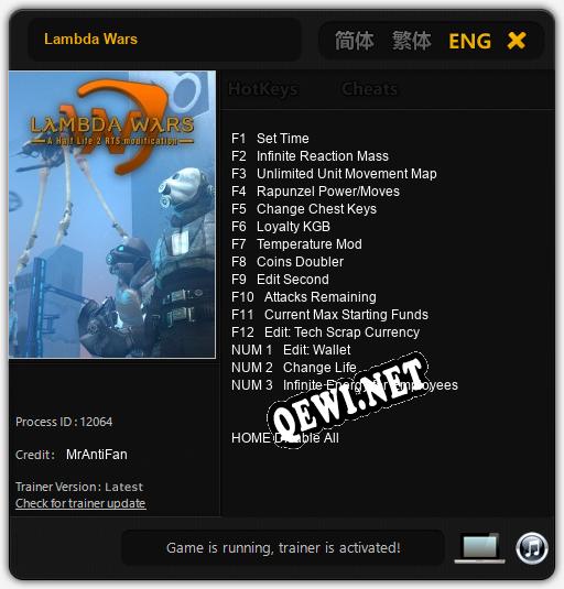 Lambda Wars: Трейнер +15 [v1.7]
