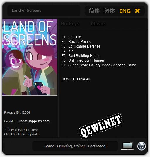 Трейнер для Land of Screens [v1.0.8]