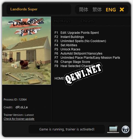 Landlords Super: ТРЕЙНЕР И ЧИТЫ (V1.0.65)