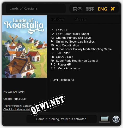 Lands of Koastalia: Читы, Трейнер +11 [dR.oLLe]