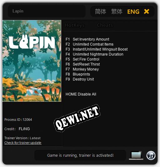 Lapin: ТРЕЙНЕР И ЧИТЫ (V1.0.65)