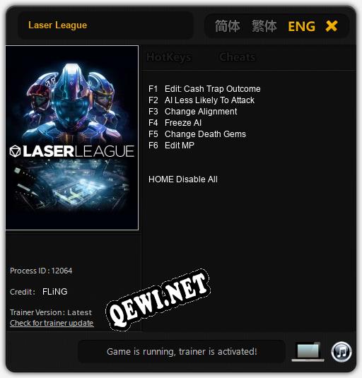 Laser League: Трейнер +6 [v1.5]