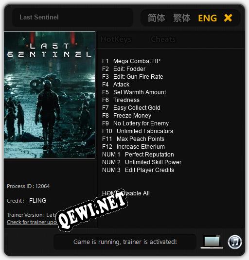 Last Sentinel: Читы, Трейнер +15 [FLiNG]