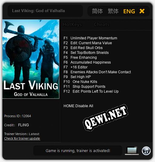 Last Viking: God of Valhalla: Трейнер +12 [v1.3]