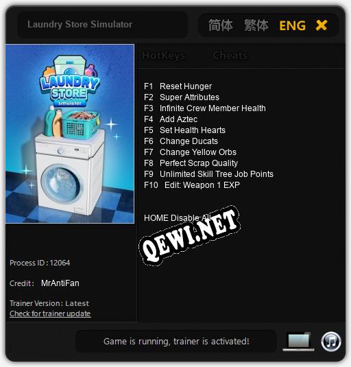 Laundry Store Simulator: Трейнер +10 [v1.9]