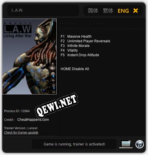 L.A.W.: Трейнер +5 [v1.8]