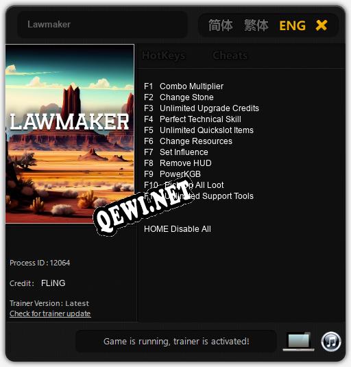 Lawmaker: Трейнер +11 [v1.5]