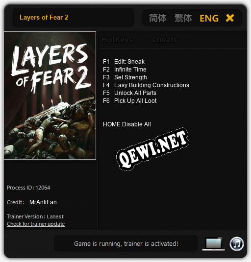 Layers of Fear 2: Трейнер +6 [v1.5]