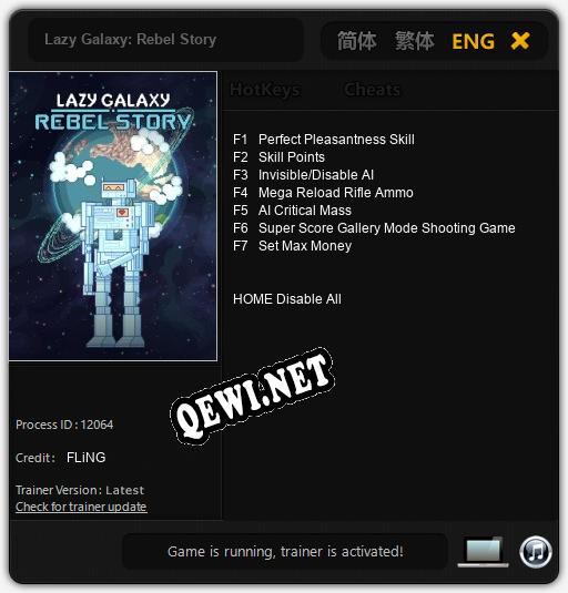 Lazy Galaxy: Rebel Story: Трейнер +7 [v1.8]