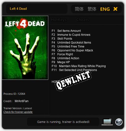 Трейнер для Left 4 Dead [v1.0.8]