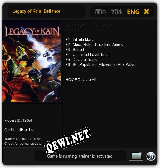 Legacy of Kain: Defiance: Трейнер +6 [v1.6]