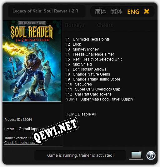 Трейнер для Legacy of Kain: Soul Reaver 1-2 Remastered [v1.0.5]