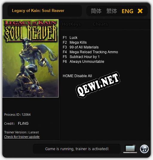 Legacy of Kain: Soul Reaver: Трейнер +6 [v1.8]