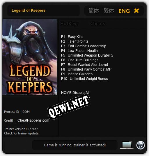 Legend of Keepers: ТРЕЙНЕР И ЧИТЫ (V1.0.59)