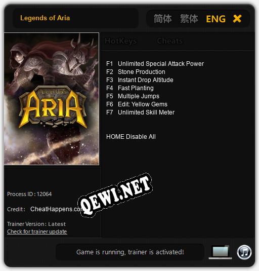 Legends of Aria: Читы, Трейнер +7 [CheatHappens.com]