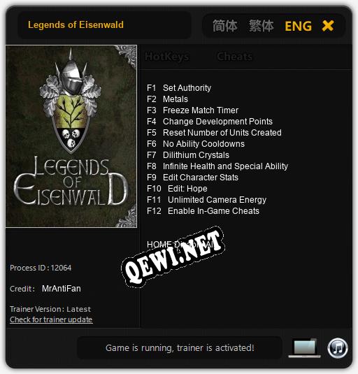 Legends of Eisenwald: Трейнер +12 [v1.1]