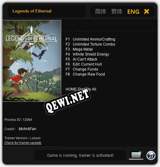 Legends of Ethernal: Трейнер +8 [v1.5]