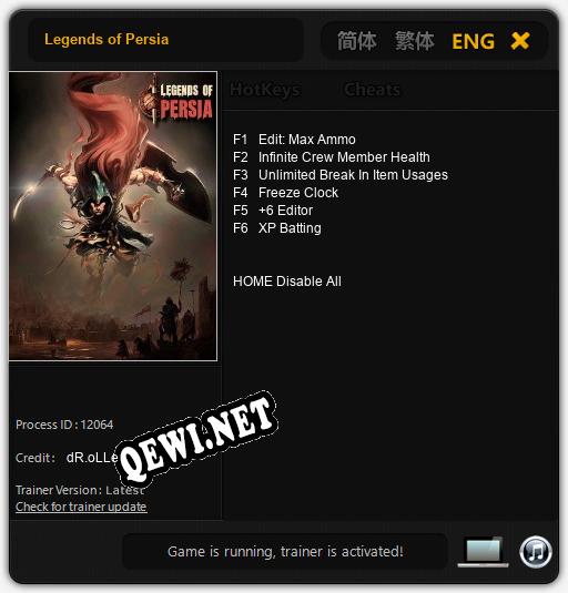 Legends of Persia: Трейнер +6 [v1.1]