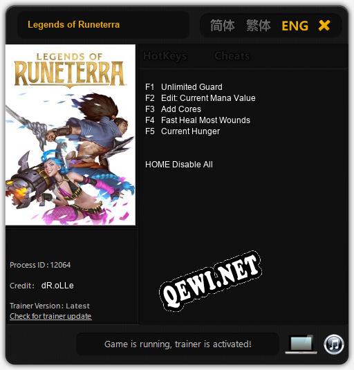 Трейнер для Legends of Runeterra [v1.0.9]