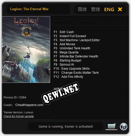 Legion: The Eternal War: Трейнер +12 [v1.3]