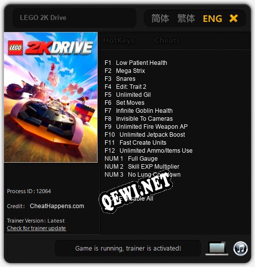 LEGO 2K Drive: Читы, Трейнер +15 [CheatHappens.com]