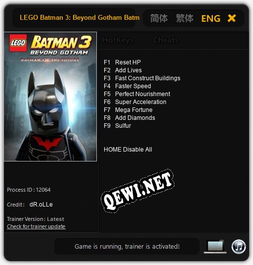 LEGO Batman 3: Beyond Gotham Batman Beyond: Читы, Трейнер +9 [dR.oLLe]