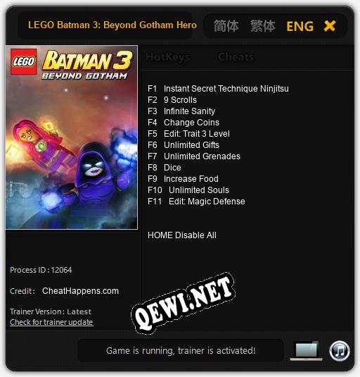 Трейнер для LEGO Batman 3: Beyond Gotham Heroines and Villainesses [v1.0.8]