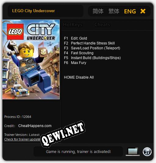 LEGO City Undercover: Читы, Трейнер +6 [CheatHappens.com]