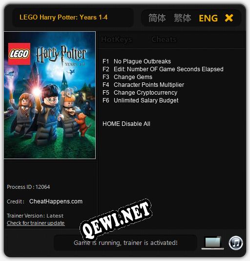 LEGO Harry Potter: Years 1-4: ТРЕЙНЕР И ЧИТЫ (V1.0.6)