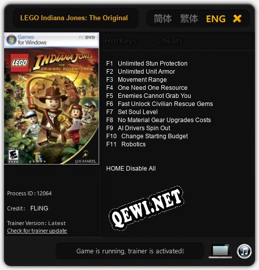 LEGO Indiana Jones: The Original Adventures: Читы, Трейнер +6 [CheatHappens.com]